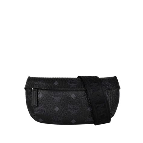 black mcm fanny pack.